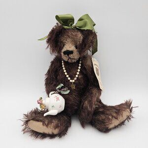 Grimes Bears Mohair Jointed Bean Stuffed 13" Bear Teapot Tea Party